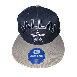 Ultra Game NFL Dallas Cowboys Adjustable BB Cap Navy OSFM NWT $49.99 UGM197‎